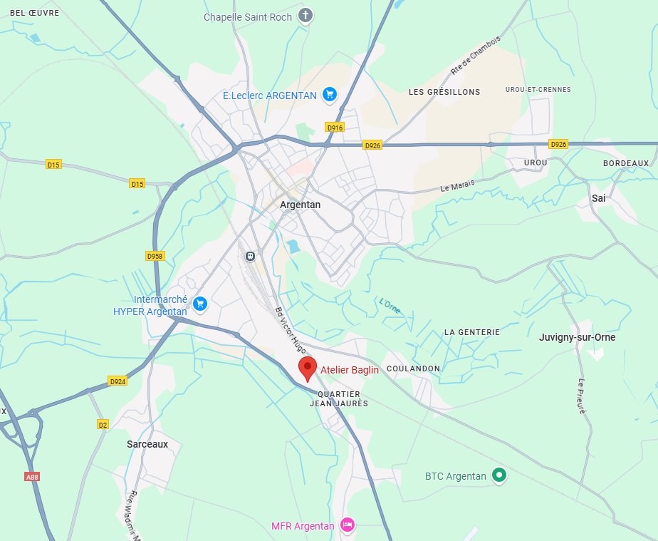 Voir la carte vers Atelier Baglin